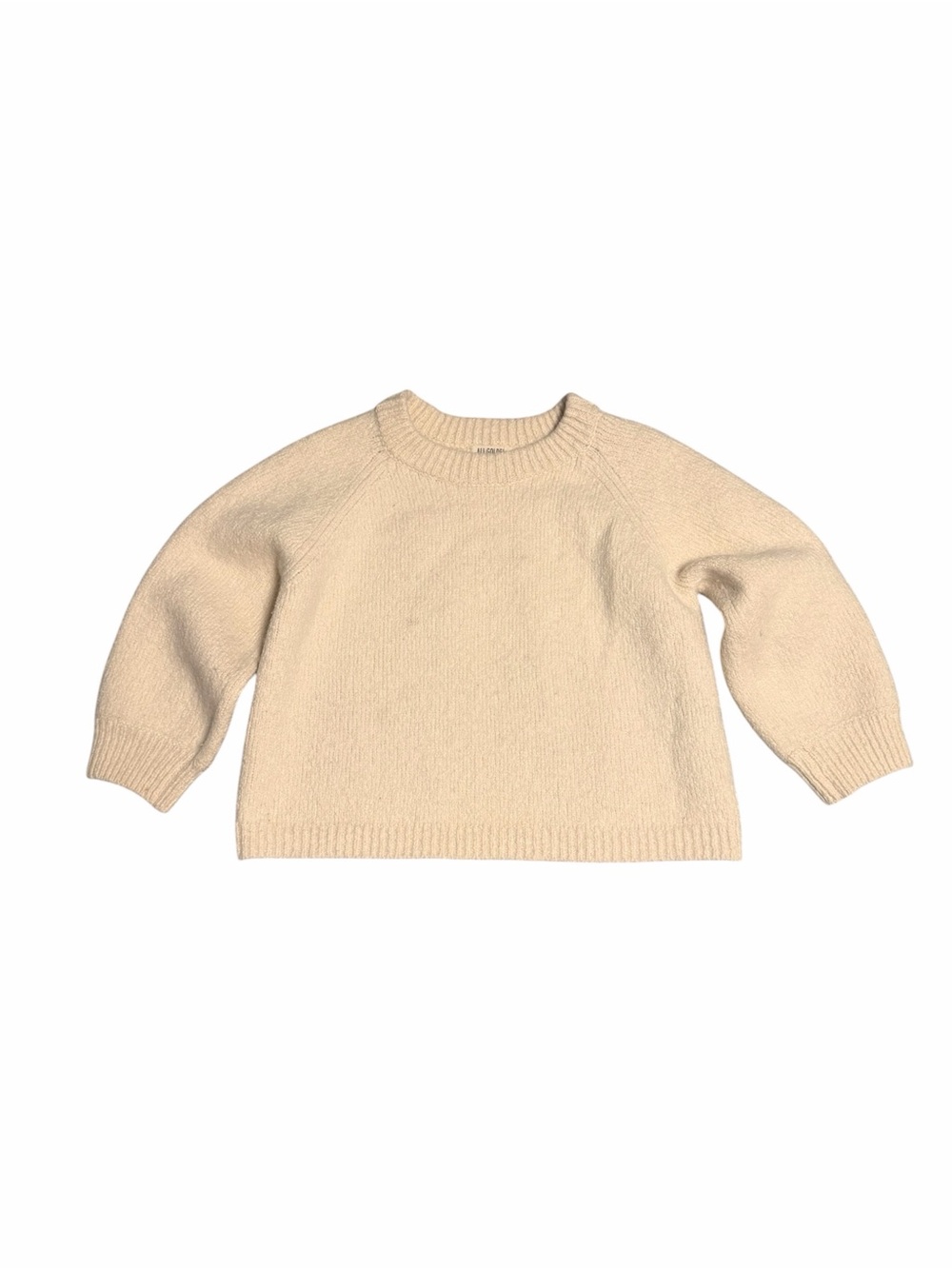 Ali Golden Cream Ribbed Knit Sweater